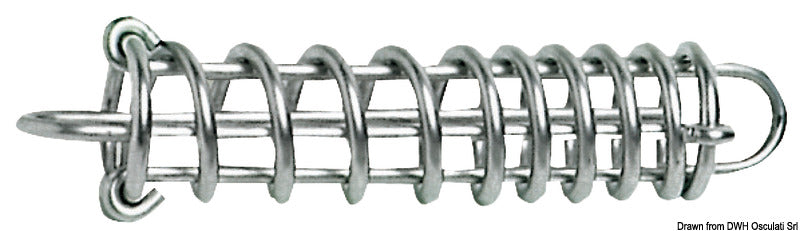 Förtöjningsfjäder i polerat rostfritt stål med variabel stigning