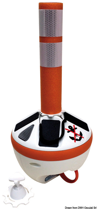 GRIPPY: lätt och kompakt ankargripare, med självuppdragande topp i ultratålig fläta och automatisk nattbelysning med solcellsladdning