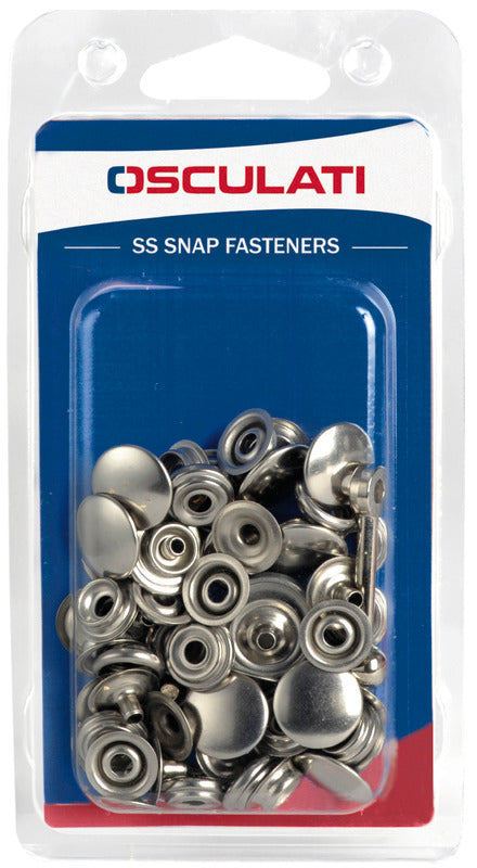 Snap fasteners made of stainless steel