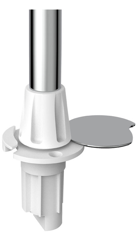 Ljusstång komplett med Evoled 360° bottenlampa - Utdragbar version med bas i nylon/polerat rostfritt stål