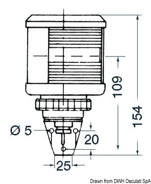 DHR navigation lights for hulls up to 20 metres with MED 96/98 - EC type-testing