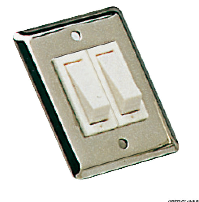 Rocker switch, bulkhead-mounting model