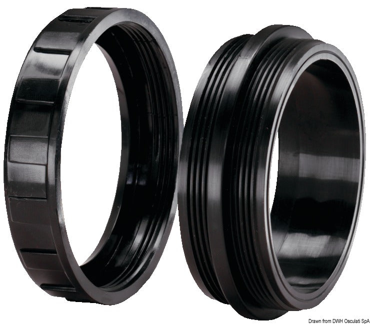 Lexanista valmistettu kollektori kierretulppien kanssa