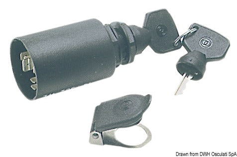 Watertight ignition key IP65