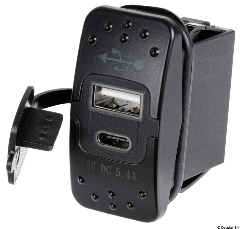Dubbel USB-port strömkontakt