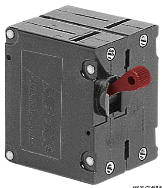 AIRPAX / SENSATA hydraulic/magnetic circuit breaker, 2 poles, AC