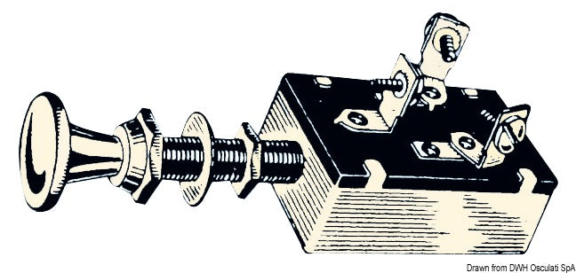 3-position switch with chromed brass plate