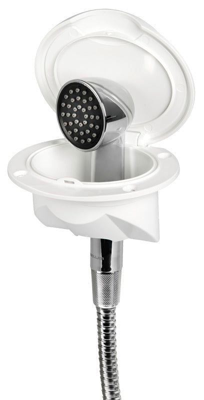 Nuvola deck shower with Keji shower head