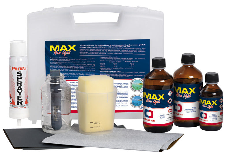 Max New Light anti-scratch restorer for polycarbonate surfaces