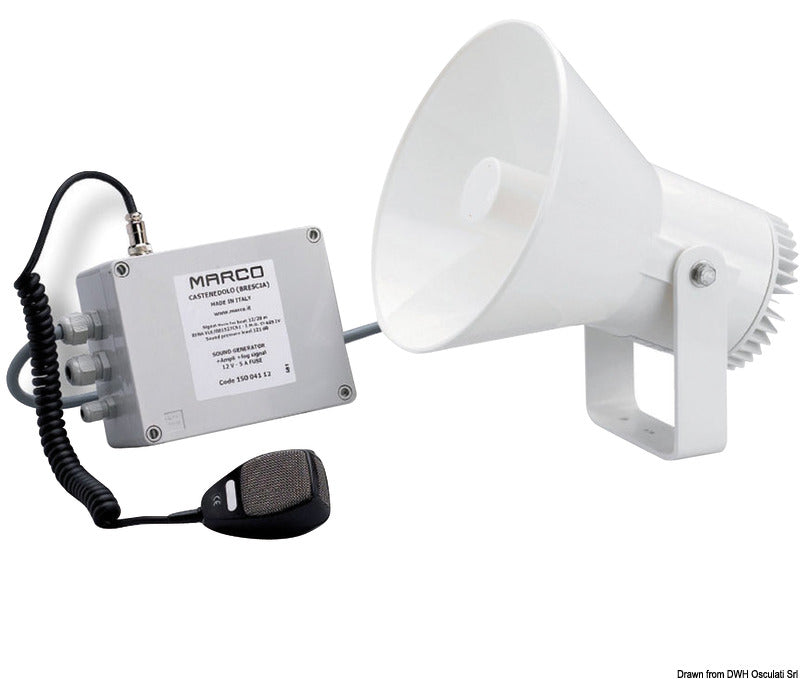 MARCO electronic horn with amplifier, suitable for boats from 12 to 20 metres