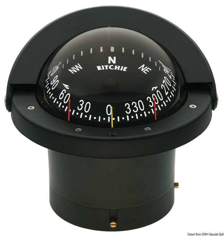 RITCHIE Navigator 4'' 1/2 (114 mm) kompassit kompensaattoreilla ja yövalaistuksella