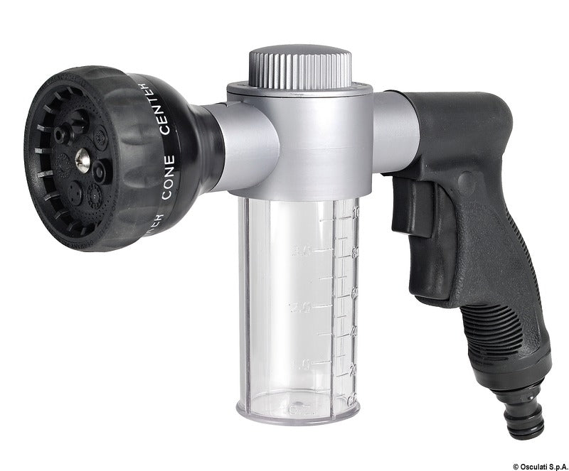 Spray hose with 7 jet types