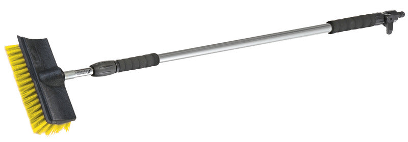 Telescopic brush in anodized aluminum with rotary closure