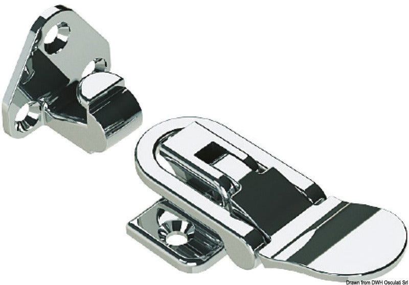 Lås för huvar och luckor, 90° kroktyp, lätt och robust