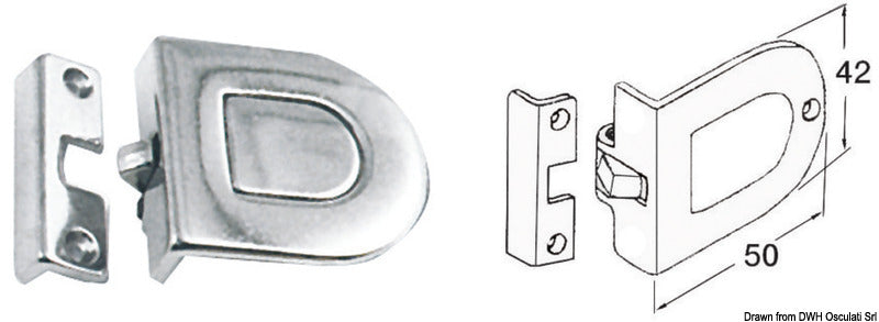 Latch with pressure opening
