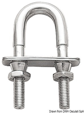 U-bolt with self-gripping safety nut