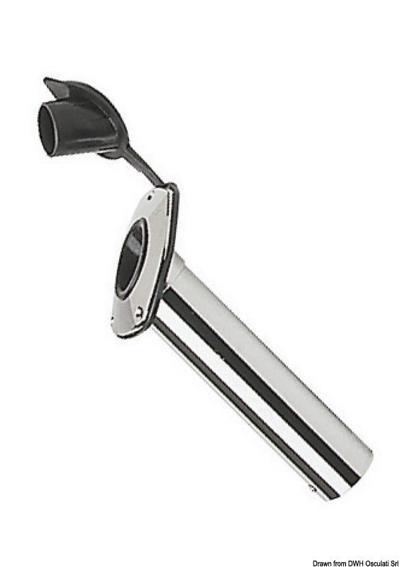 Infälld fiskespöhållare i förkromad mässing