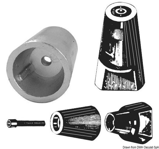 Ogive-akselin anodit vakiokierteellä