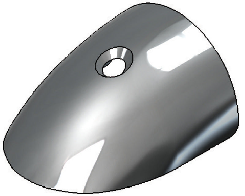 Fender terminal made of mirror polished AISI 316 stainless steel