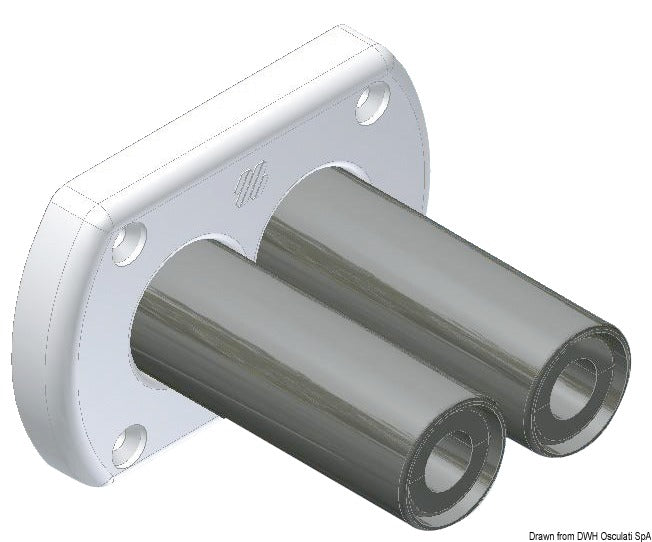 Bulkhead troughout twin bush, waterproof