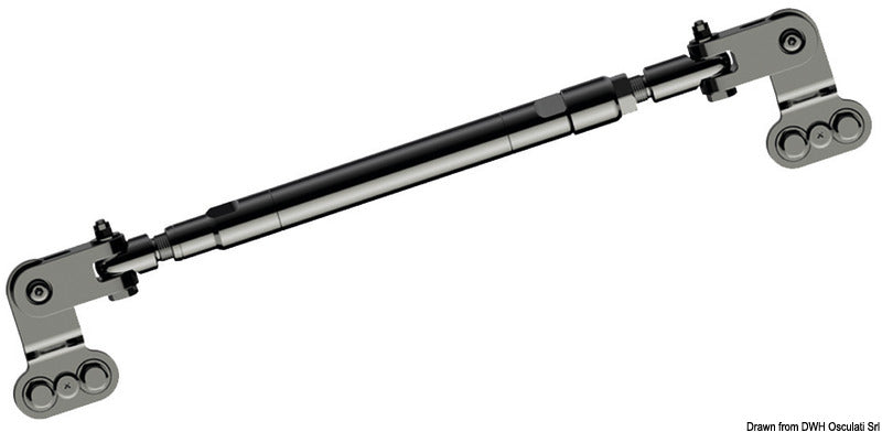 Coupling rod for outboard engine with hydraulic steering