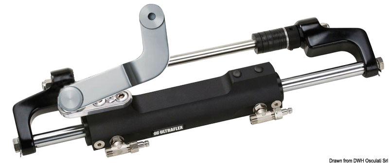 Hydraulic cylinder for outboard engines