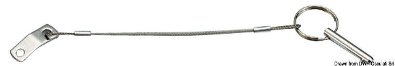 Rostfri stålplåt Ø 6 mm + rostfri stålvajer Ø 1,6 mm + rostfri stålstift