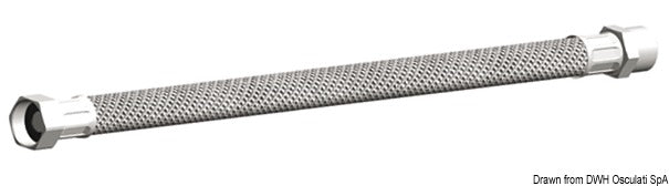 Stainless steel braided pipe suitable for water heating connections