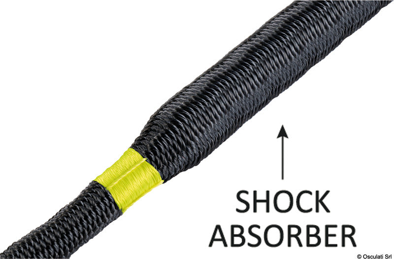 Förtöjningslinor med ögla och integrerad stötdämpare