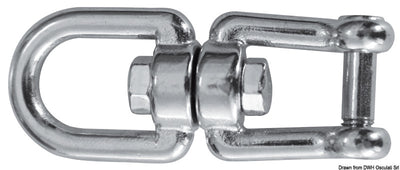 Mirror-polished AISI 316 stainless steel swivel