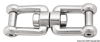Mirror-polished AISI 316 stainless steel swivel