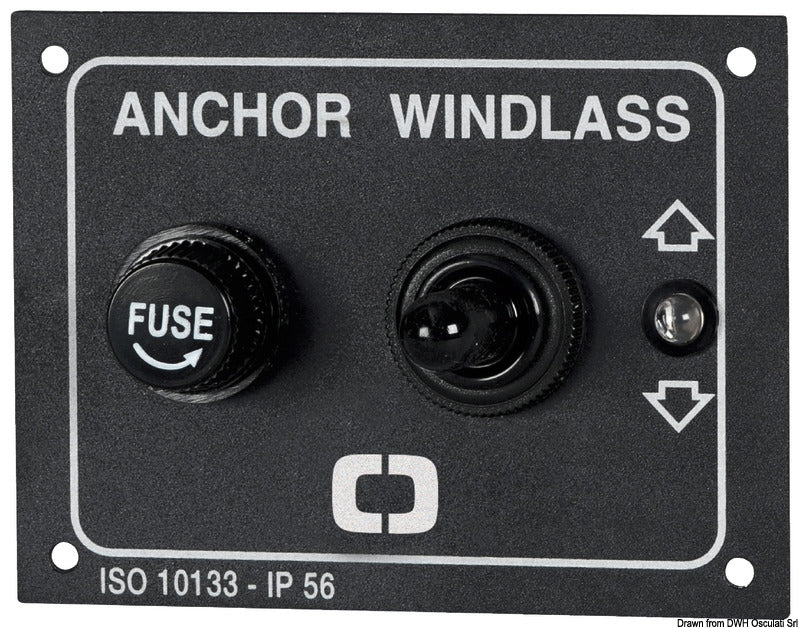 Windlass control panel with spring release