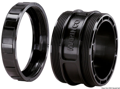 Lexanista valmistettu kollektori kierretulppien kanssa