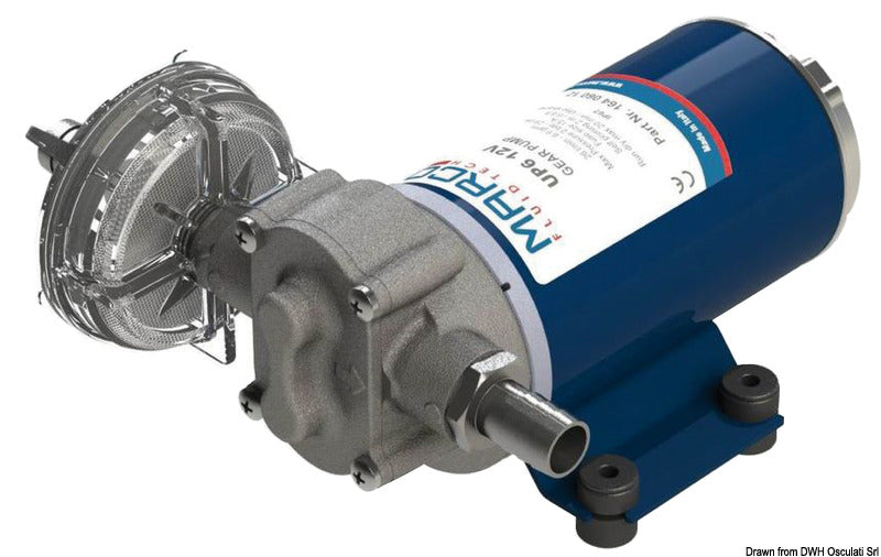 Self-priming bronze electric gear pump for diesel oil, antifreeze and water transfer