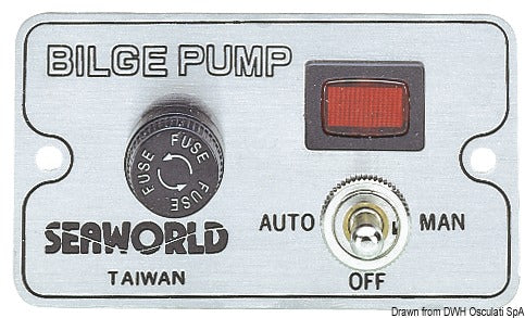 Manual panel switch for electric bilge pumps