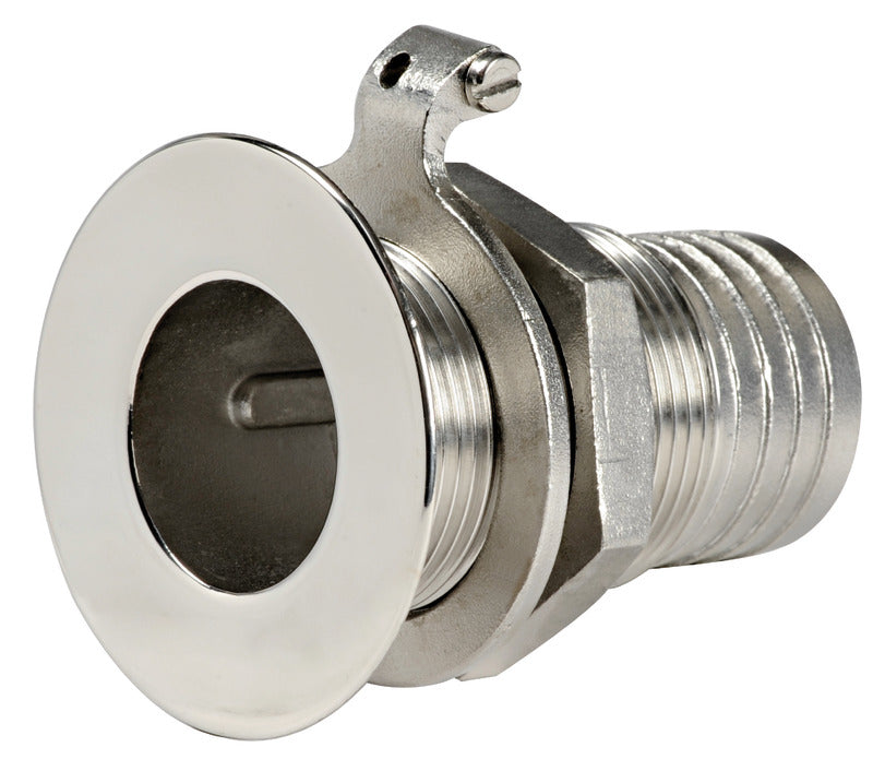 Flush-mount skin fitting with hose adapter