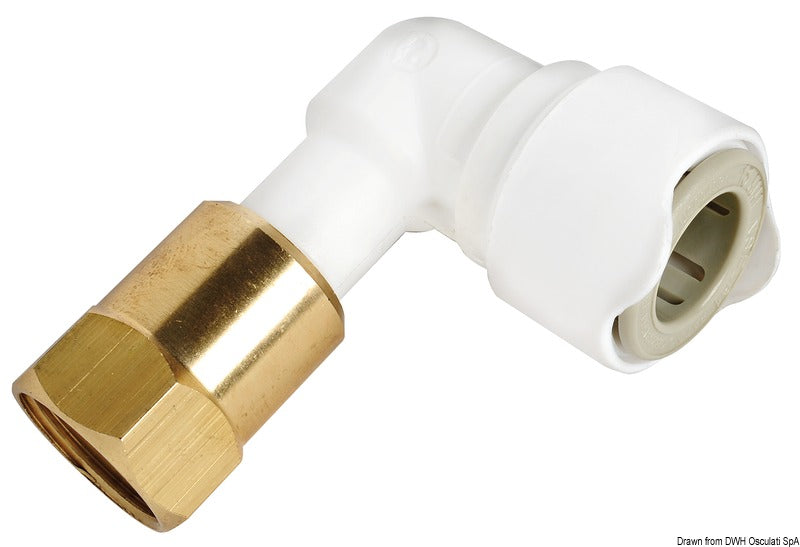 WHALE-böj med gängstorlek ½ BSP invändig