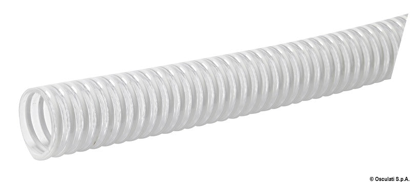 Spiral reinforced hose for WCs, pumps, etc.