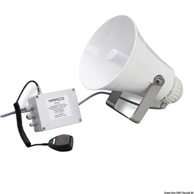 MARCO electric horn with amplifier, suitable for boats from 20 to 75 metres