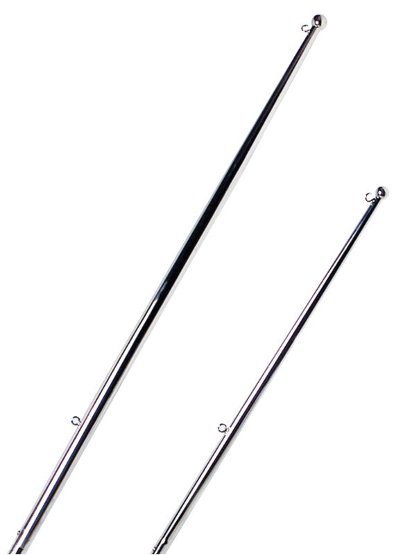 Peilikiillotettu ruostumattomasta teräksestä valmistettu lipputanko koukkukiinnikkeillä