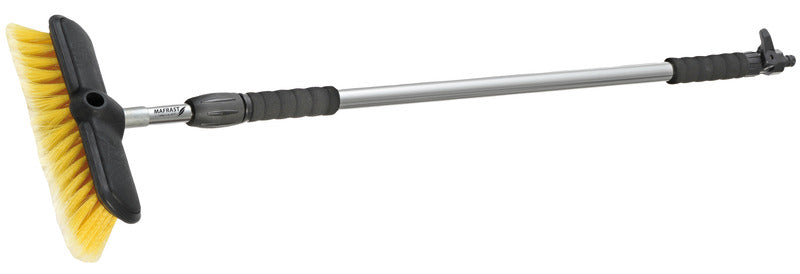 Telescopic brush in anodized aluminum with rotary closure