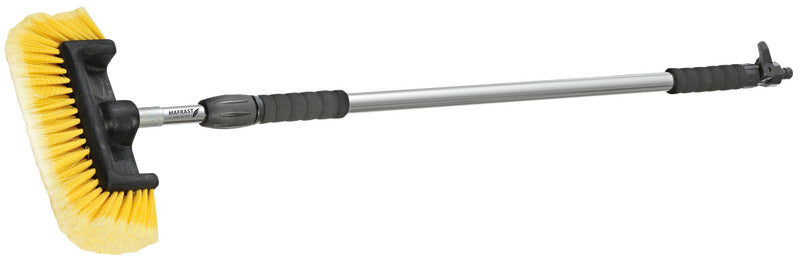 Telescopic brush in anodized aluminum with rotary closure