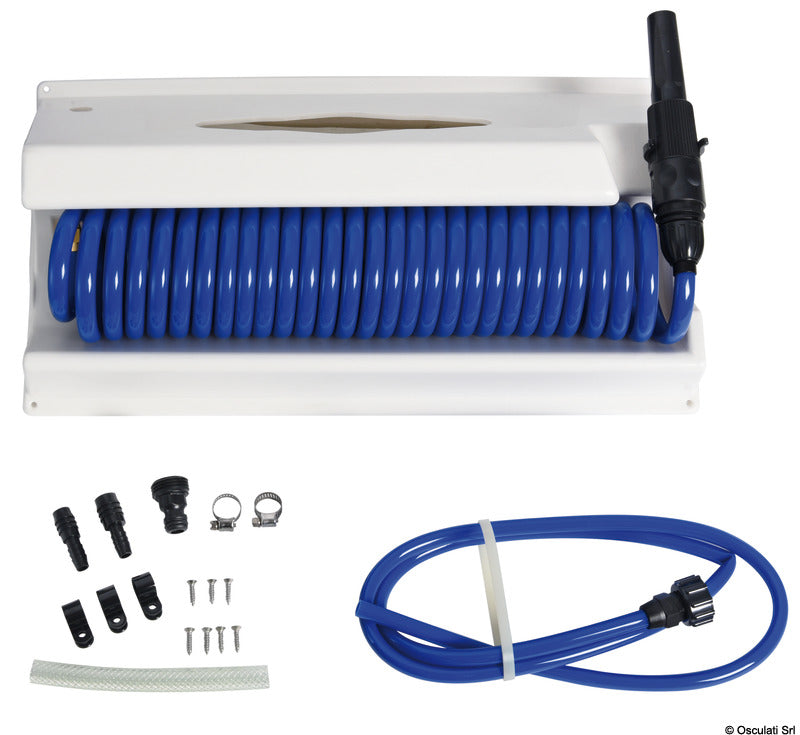 Case with water spiral hose