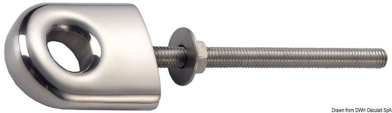 Bog- eller akterring, tillverkad av polerat rostfritt stål AISI 316