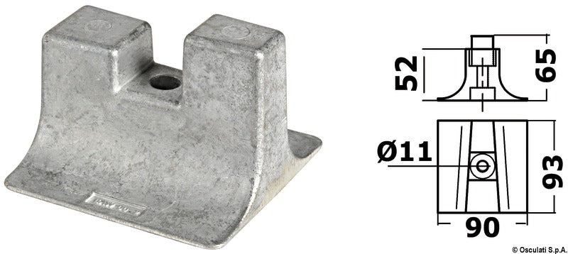 Anode foot Yamaha 300/450 HP