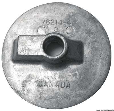 Flat fin anode for Alpha/Bravo/Verado