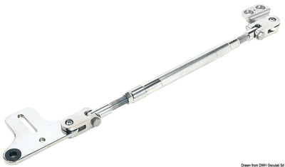 Perämoottorin kytkentätanko hydraulisella ohjauksella