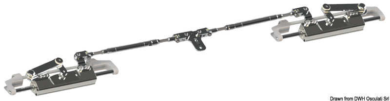 Perämoottorin kytkentätanko hydraulisella ohjauksella