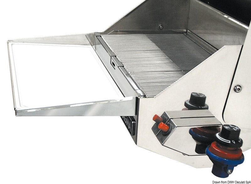 Removable serving shelf for barbecue