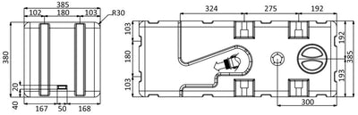 Jätevesisäiliö, jossa on sisäänrakennettu WHALE-silppuri